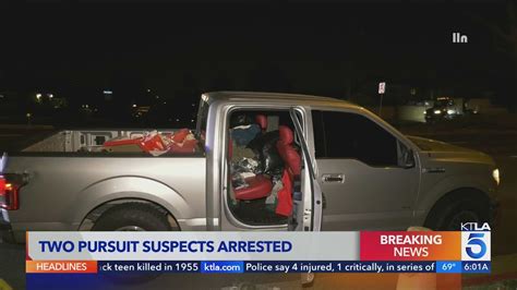 2 suspects arrested after pursuit in Orange County 